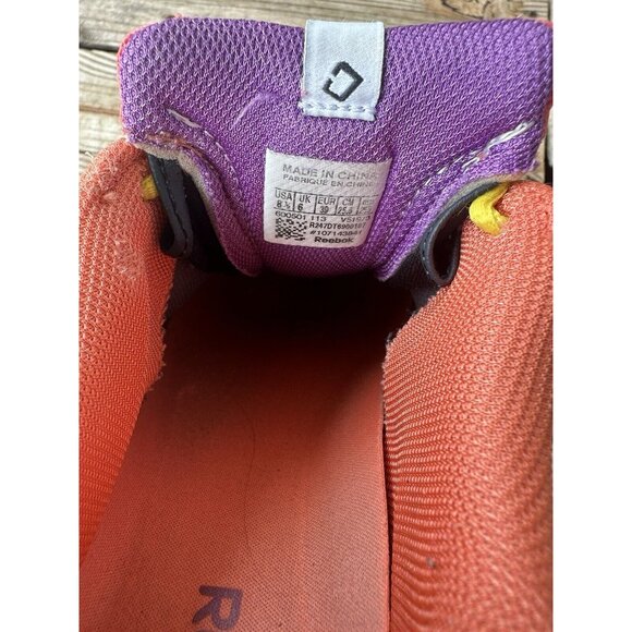 Reebok Smoothflex Running Shoes Women’s 8.5 Sneaker Yellow Pink Orange - Picture 6 of 6
